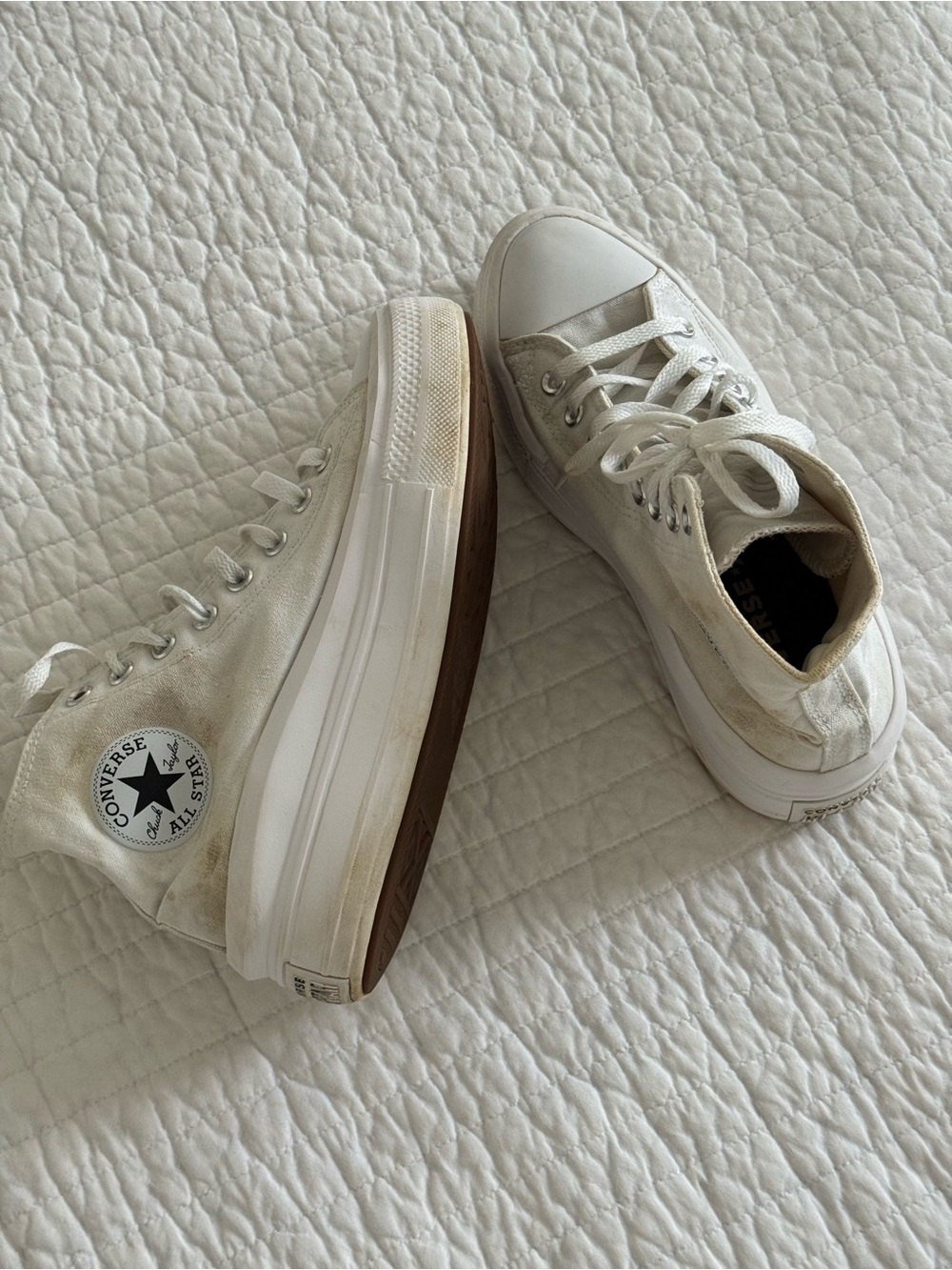 Converse Chuck Taylor All Star H-Top Sneakers in Off-White